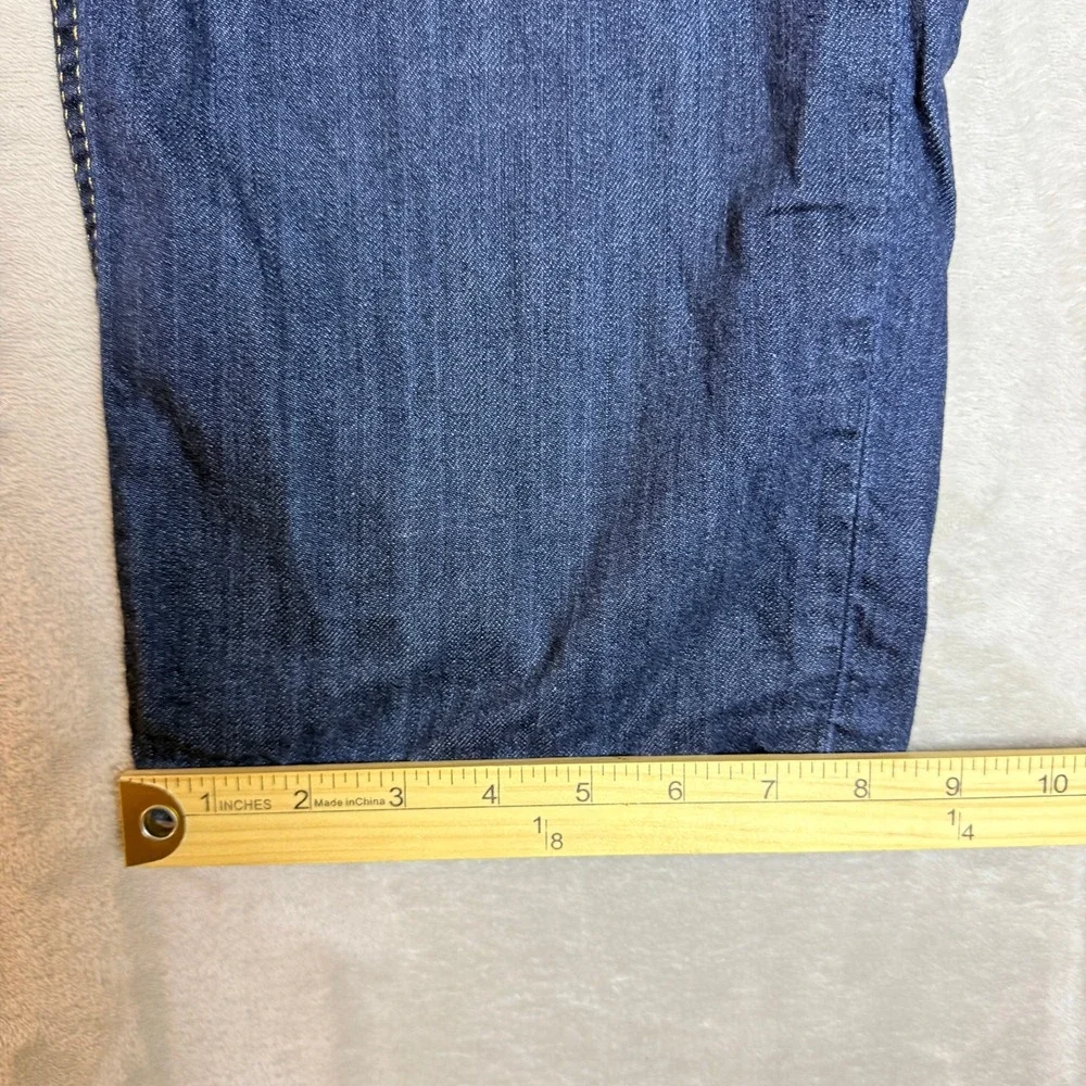 Levi's 514 Straight Fit Jeans Mens 36x30 Blue Dark Wash Denim Classic Preppy EUC